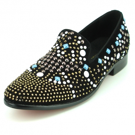 FI-7343 Black/Multi Color Studs Fiesso by Aurelio Garcia