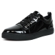 FI-2415-2 Black Patent Lace up Low Cut Leather Sneaker